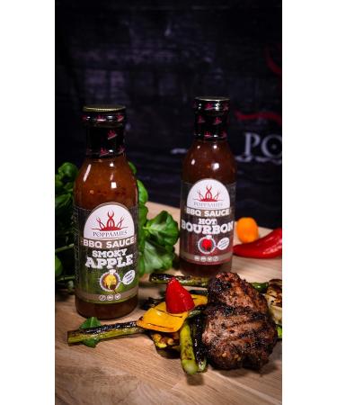 Poppamies Smoky Apple BBQ Sauce - Smoked Chili & Fresh Apples - Mild Spiciness - 410g - Buy Online on SooperMarket.com