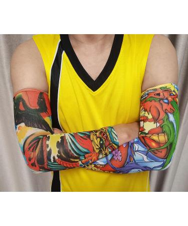 BULEFSEA Temporary Tattoo Sleeves - 10 Piece Kit for Men and Women | Fake Sunscreen Designs - Buy Online on SooperMarket.com