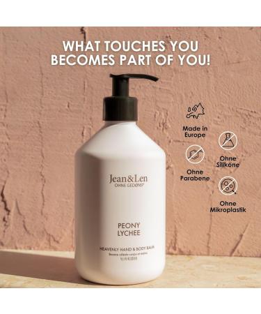 Jean & Len Heavenly Hand & Body Balm - Peony & Lychee | Organic Argan Oil & Shea Butter | 500ml | Paraben & Silicone Free | International Shipping - Buy Online on SooperMarket.com