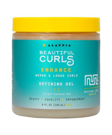 Alaffia Beautiful Curls Curl Defining Gel Wavy to Curly Virgin Coconut Oil 8 fl oz (235 ml)