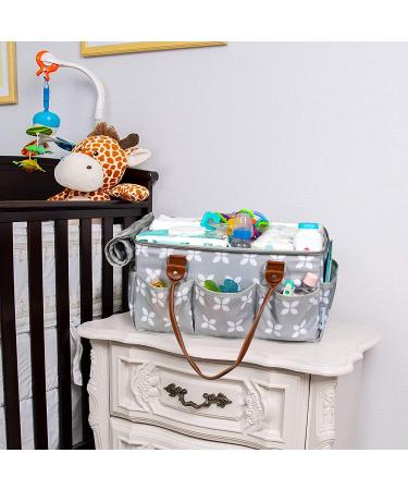 Moteph Extra Large Diaper Caddy & Toy Organizer with Zip-Top Cover - Waterproof Wet/Dry Bag Included | Perfect for Baby Shower - Buy Online on SooperMarket.com