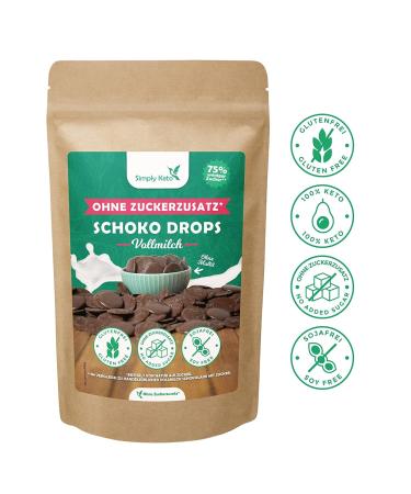 Simply Keto Lower Carb Chocolate Drops 200g | Sugar-Free Full Milk Snack | Ideal for Keto & Low-Carb Diets - Buy Online on SooperMarket.com