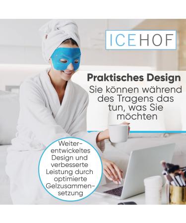 ICEHOF Eye Cooling Mask - Gel Eye Mask for Migraine Relief - Comfortable Upper Material with Storage Bag - Effective Forehead to Cheek Cooling Glasses - Buy Online on SooperMarket.com