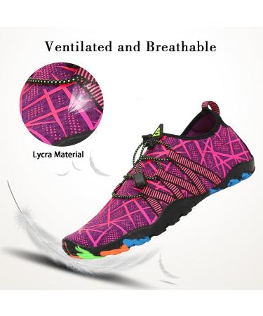 Buy Saguaro Unisex Bathing Shoes - Soft Breathable Slipproof Water Shoes for Women & Men - Violet EU Size 42 - Buy Online on SooperMarket.com
