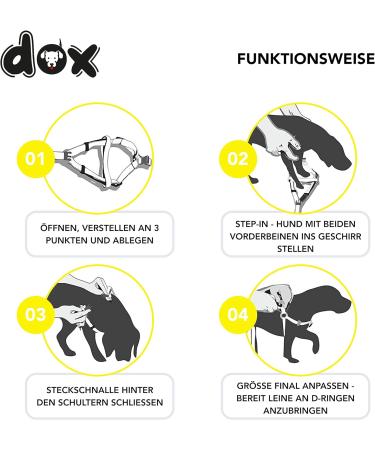 Ddoxx Adjustable Nylon Dog Harness - Step-In Outbreak-Proof for Small Medium & Large Dogs | Perfect Breast Harness for Puppies & Cats | Yellow XS (1.0 x 32-44 cm) - International Shipping Available - Buy Online on SooperMarket.com