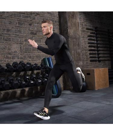 Men's Long Sleeve Compression Shirt Black - Medium | Athletic Workout Top for Gym & Sports - Buy Online on SooperMarket.com
