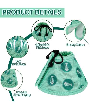 Heyu-Lotus Cat Cone Collar Soft Adjustable Recovery Collar | Green-M 21-28cm - Buy Online on SooperMarket.com