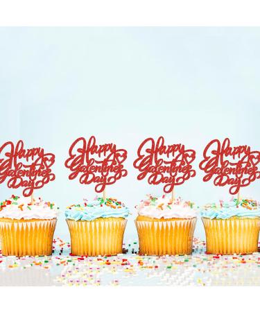 24 PCS Happy Galentines Day Cupcake Toppers Glitter Sweet Love Valentine Cupcake Picks for Valentine's Day Theme Birthday Party Cake Decorations Valentines Day Party Decorations Supplies - Buy Online on SooperMarket.com
