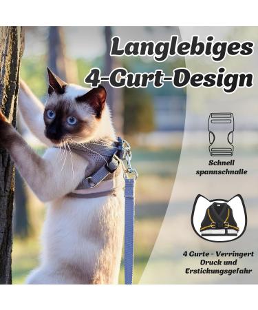 Buy Supet Breaking-Safe Cat Dishes & Soft Vests with Leash for Kittens & Small Dogs - S (26-32 cm) Black | International Shipping Available - Buy Online on SooperMarket.com