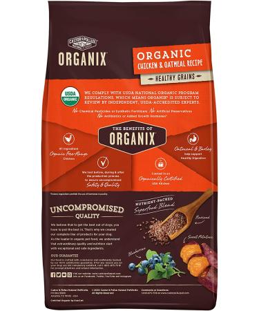 Castor & Pollux ORGANIX Organic Chicken & Oatmeal Dog Food - 10 lb Bag - Buy Online on SooperMarket.com
