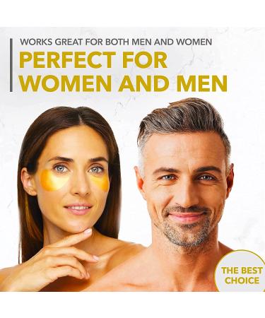 24k Gold Under Eye Mask for Dark Circles, Puffiness & Wrinkles - Collagen Eye Patches for Puffy Eyes - Skincare Treatment for Women & Men - 30 Pair - Buy Online on SooperMarket.com