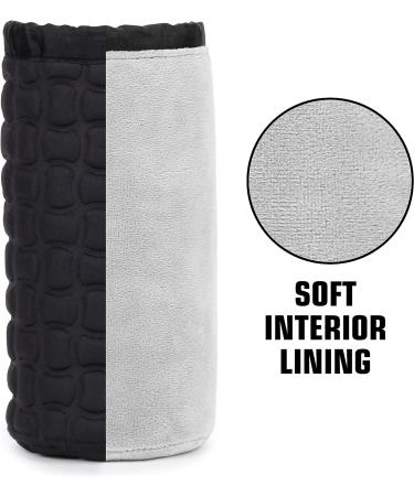 USA GEAR FlexARMOR-X Large Lens Case Pouch - Deluxe Neoprene Protection - Fits 70-300mm Lens - Carabiner Clip, Zippered Pocket - Black/Gray - Buy Online on SooperMarket.com