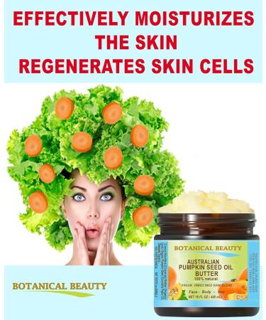 Buy Botanical Beauty Pumpkin Seed Oil Butter | Virgin Unrefined Raw for Face Skin Hair & Nails - 4 Fl. oz (120 ml) - International Shipping Available - Buy Online on SooperMarket.com