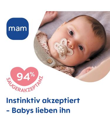 MAM Start Schnuller 2 Set for Newborns | Eco-Friendly Silicone Pacifiers with Box | 0-2 Months Snail/Fox Design | Sustainable Baby Care - Buy Online on SooperMarket.com