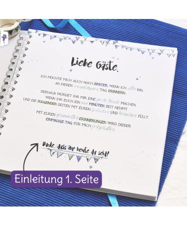 Personalized Baptism Guest Book with Pre-Printed Questions | Memorable Keepsake & Gift | Custom Name & Date | Fish Symbol Design - Buy Online on SooperMarket.com