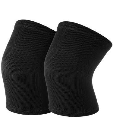 WLLHYF Kids Knee Sleeve Brace 1 Pair Children Knee Support Pad Breathable Elastic Soft Knee Protectors for Kids Child Girls Boys Teens Basketball Volleyball Sports (M 25-40KG)