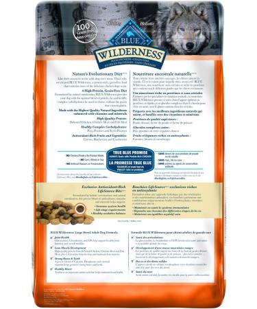 Blue Buffalo Wilderness High Protein Grain Free Natural Adult Dry Dog Food (Salmon 10.8 Kg + Chicken Large Breed 10.8 Kg) - Buy Online on SooperMarket.com