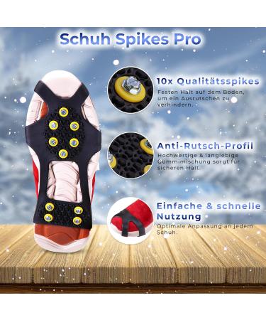 Anti-Slip Shoe Spikes Gr del - Non-Slip Ice Grips for Shoes & Boots (Size L 41-43) - Perfect for Cross-Country & Winter Adventures - Buy Online on SooperMarket.com