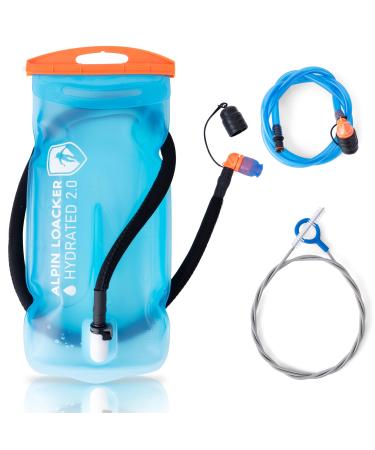 Alpin Loacker Outdoor Drinking Bladder with drinking hose for sports and outdoor I Super light water bladder & drinking bags for hiking I drinking system bpa free I light backpack drinking bubble 2l