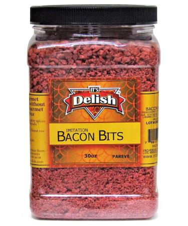 Imitation Bacon Bits by Its Delish 30 Oz | Vegan Salad Topping for Eggs & Baked Potatoes - Buy Online on SooperMarket.com