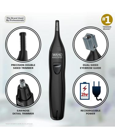 Wahl Manscaper Rechargeable Trimmer | Precision Grooming for Hair Eyebrows & Nose - International Shipping Available - Buy Online on SooperMarket.com