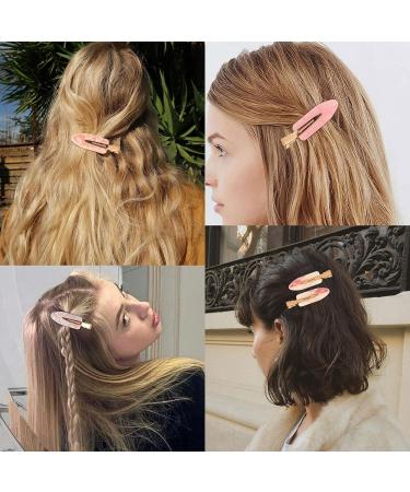 Magicsky 10PCS No Bend Hair Clips for Styling - Pink Opal Acrylic Resin Flat Clips - No Crease Curl Small Pins - Bang Seamless Barrette Tool for Makeup-Hairstyle - Women Girls Accessories - Buy Online on SooperMarket.com