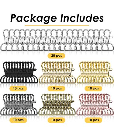 Swivel Clasp Hooks  Anezus 80Pcs Key Chain Clip Hooks  D Ring Clip Lanyard Hardware for Keychain Making  Lanyard Making  Purse Hardware  DIY Craft (3/4 Inside Width) Multicolors 3/4 inch - Buy Online on SooperMarket.com