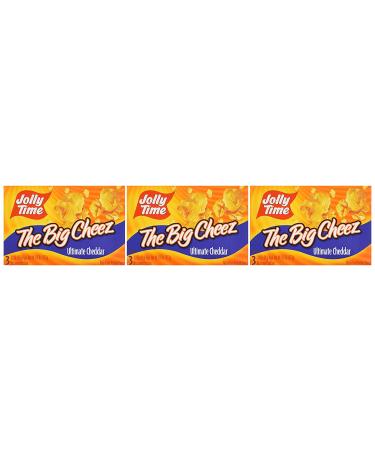 Jolly Time Big Cheez Cheddar Cheese Microwave Popcorn - 3-count Boxes (Pack of 3) - 9 Pack, 3.2 oz - Cheddar-Cheese Flavor - Buy Online on SooperMarket.com