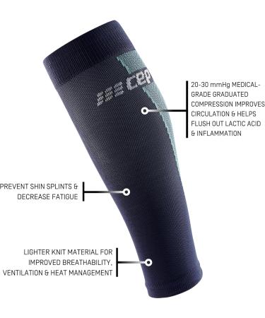 CEP Ultralight Compression Stockings for Women - Blue/Light Blue Calf Sleeves (Size M) | Breathable & Stabilizing Light Compression Socks - Buy Online on SooperMarket.com