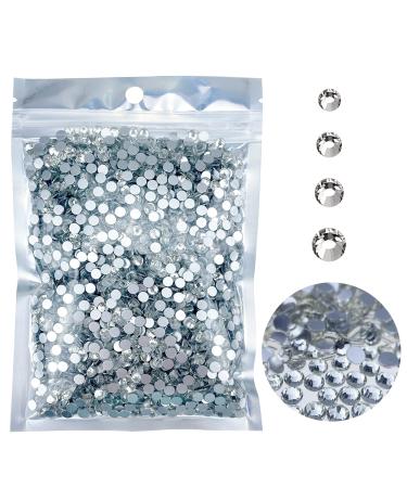 4320Pcs SS20 Flatback Rhinestones for Crafts Bulk Clear-Crystals White Craft Gems Jewels Glass Diamonds Stone 5mm-Silver Gems for Nails Dance Costumes Clothes Shoes Tumblers DIY Wholesale HINABTRU Crystal Clear Clear-Sto...