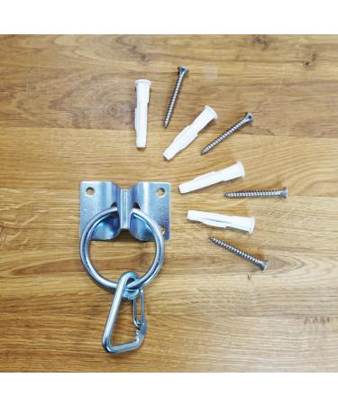 Supporting |Connect horse cattle |Fastening hooks for screwing |Augtop stainless steel solid with 4x screws+ 4x dowels (2x binding ring with fastening hooks)
