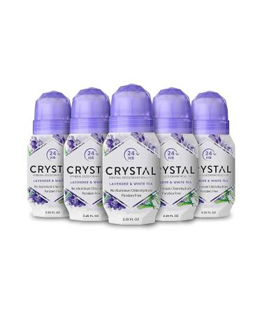 CRYSTAL Deodorant Mineral Deodorant Roll-On, Lavender & White Tea 2.25 oz (Pack of 5) SG_B002F8I8VS_US