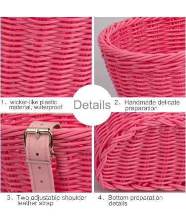 Kid Bicycle Accessories Bundle: Front Basket, Bell, Stickers, Ribbons - Pink | Bike Basket Set for Girls and Boys - Buy Online on SooperMarket.com