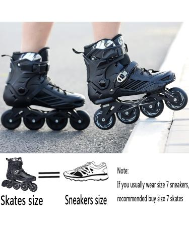 Professional Inline Skates for Men and Women | Comfortable Speed Racing Skates | Beginner Roller Skates | Black | Size Men 5.5/Women 6.5 - Buy Online on SooperMarket.com