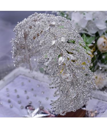 HAIPEI Rhinestone Wedding Headpiece for Bride & Bridesmaids - Silver Hair Accessories - Buy Online on SooperMarket.com