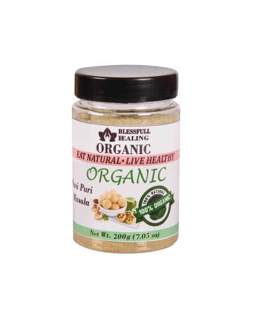Blessfull Healing Organic Pani Puri Masala 200 Gram Airtight Container (Packing May Vary) 200 Gram 7.05 oz