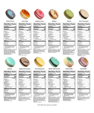 Kayla's Cake Premium French Macarons Cookies Gift Baskets Gourmet Chocolate Box Desserts Birthday Snack Care Packages College Students Mothers Day Thank You Macaroon Mom Women her Men Classic 12 Classic Flavors 12 Count (P - Buy Online on SooperMarket.com