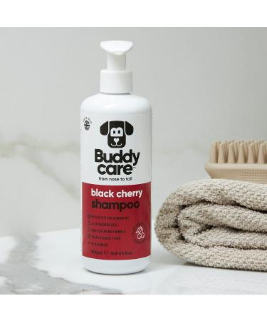 Black Cherry Dog Shampoo | BuddyCare - Deep Cleaning Fruity Fragrance Aloe Vera & Pro-Vitamin B5 (500ml) - International Shipping Available - Buy Online on SooperMarket.com