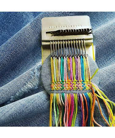 Speedweve Darning Loom Tool Kit with 14 Hooks for Jeans and Clothes Repair - Beginner-Friendly DIY Weaving Arts - Buy Online on SooperMarket.com