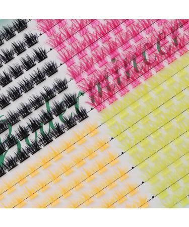 Buy Bodermincer 336 Clusters D Curl False Eyelashes - 10-12-14-16mm Mixed Colors | Volume Lashes Set for DIY Extensions - Buy Online on SooperMarket.com