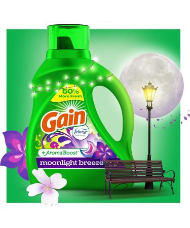 Gain + Aroma Boost Liquid Laundry Detergent - Moonlight Breeze 78 Loads 113 fl oz HE Compatible - Shop Internationally - Buy Online on SooperMarket.com