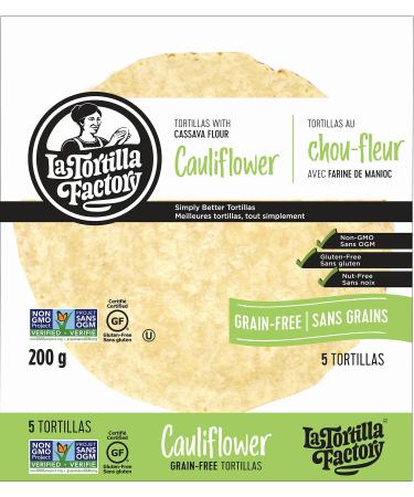 La Tortilla Factory Cauliflower Tortillas 5 Count (Pack of 1)