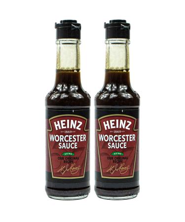 Heinz - 2 -pack worcester sauce in 150 ml of glass bottle (spice sauce) - Worcester sauce for seasoning and refining meat fish and vegetable dishes