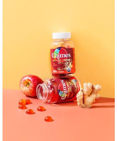 Chimes Apple Cider Vinegar Gummies with Ginger - Organic USA Made 1000mg ACV + 60mg Ginger per 2 Gummies - 60 Count - Buy Online on SooperMarket.com