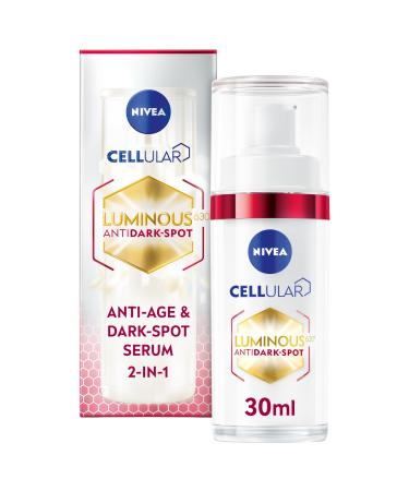 NIVEA Luminous 630 Anti-Age & Dark-Spot Serum (30ml) Facial Serum Reduces 10 Years of Accumulated Age Spots Face Serum for Even Strengthened Younger-Looking Skin 30 ml (Pack of 1) Age spots