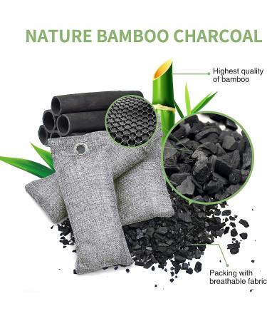 12 Pack Bamboo Charcoal Air Purifying Bags - Odor & Moisture Absorber for Home, Car, Closet - Natural Activated Charcoal Bags - Pet & Shoe Deodorizer - Odor Eliminators (6x50g + 6x150g) - Buy Online on SooperMarket.com