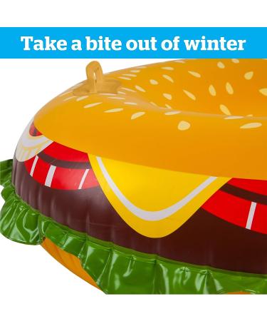 BigMouth Inc. Snow Tube  Inflatable Sleds for Kids and Adults  Heavy Duty PVC Giant Cheeseburger - Buy Online on SooperMarket.com