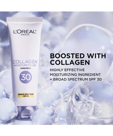 L'Oreal Paris Collagen Moisture Filler Face Cream with SPF 30 | Anti-Aging Moisturizer & Daily Sunscreen | Includes Free Face Serum Sample - Buy Online on SooperMarket.com