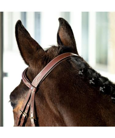 Horze Constance Padded Fancy Stitch Bridle w/Reins - Tan Horse - Buy Online on SooperMarket.com