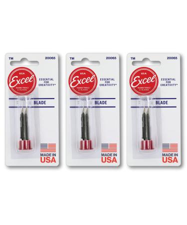 Excel Blades #65 Pen Knife Replacement Blades, Compatible with K47 Executive Retractable Hobby Knife, Set of 6 Blades for Craft Knife, Made in the USA, Cutting, Scoring, Trimming and More